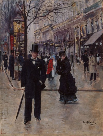 On the Boulevard by Jean Beraud